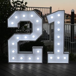 21th Birthday Light Up Numbers