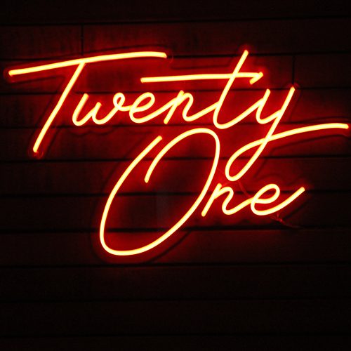 Twenty One Neon Sign Hire