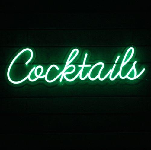 Cocktails Neon Sign Hire