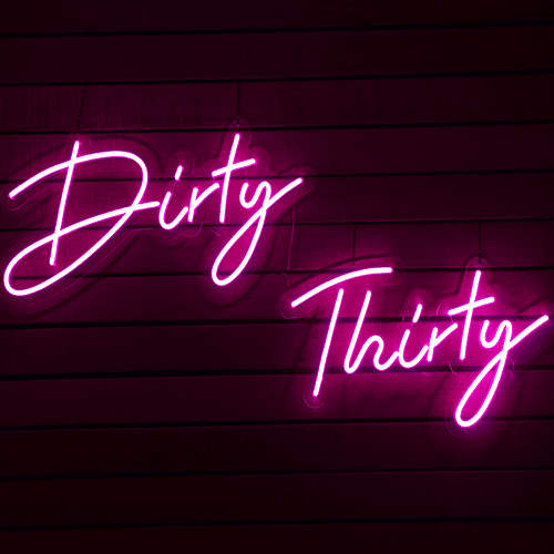 Dirty Thirty Neon Sign Hire - Image 4