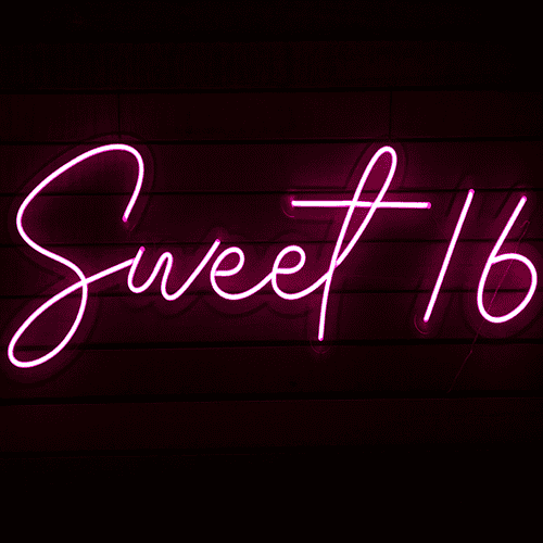 Sweet 16 Neon Sign Hire