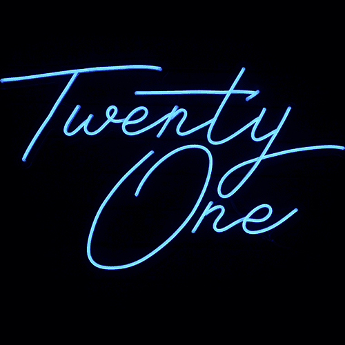 Twenty One Neon Sign Hire - Image 4
